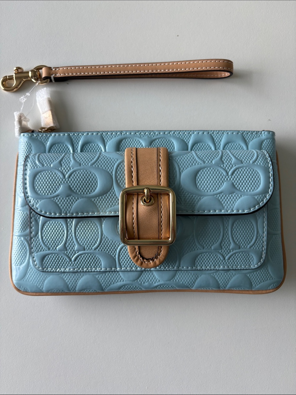 Coach Ashton Wristlet In Signature Leather NWT
